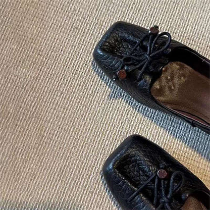 Damen Ballerinas Bequem Flexibel mit Bogen Detail
