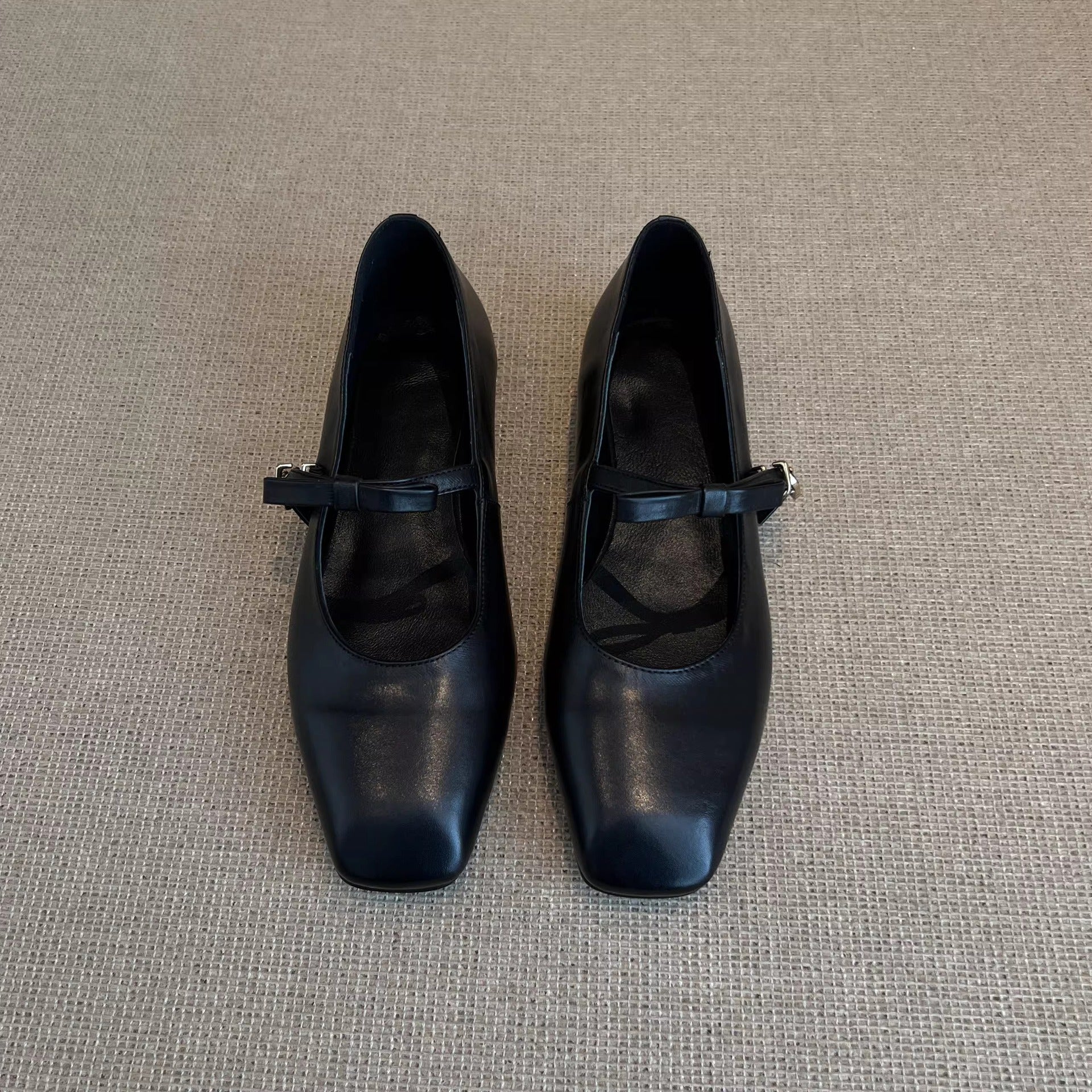 Damen Ballerinas Elegante Riemen Quadratisch Schuhe - Norvielle