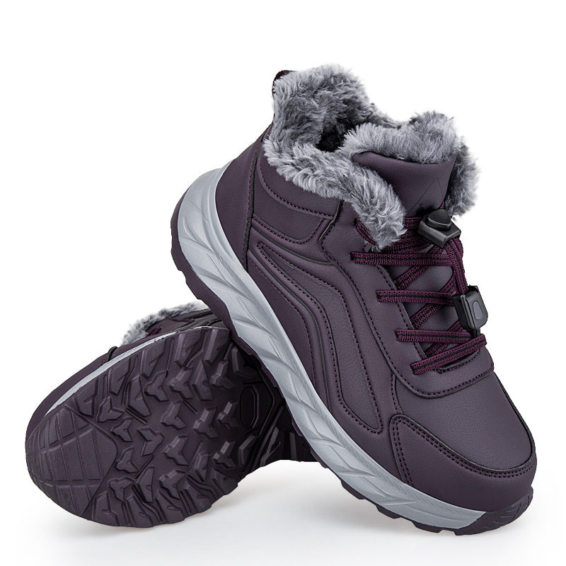 Damen Winterstiefel Warm Rutschfest Schnellverschluss