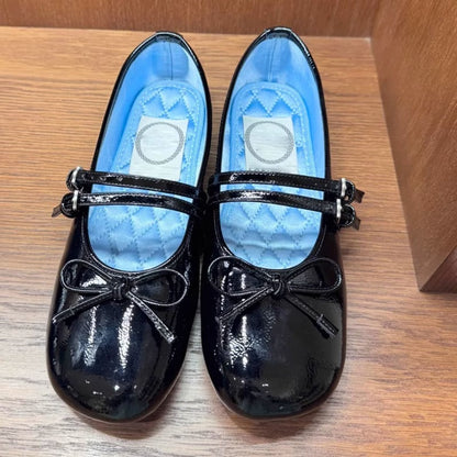 Damen Ballerinas Schleifen Design Verstellbar Elegant
