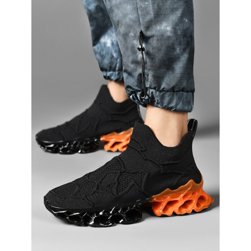 Damen Sneaker Strick Rutschfest Komfortabel