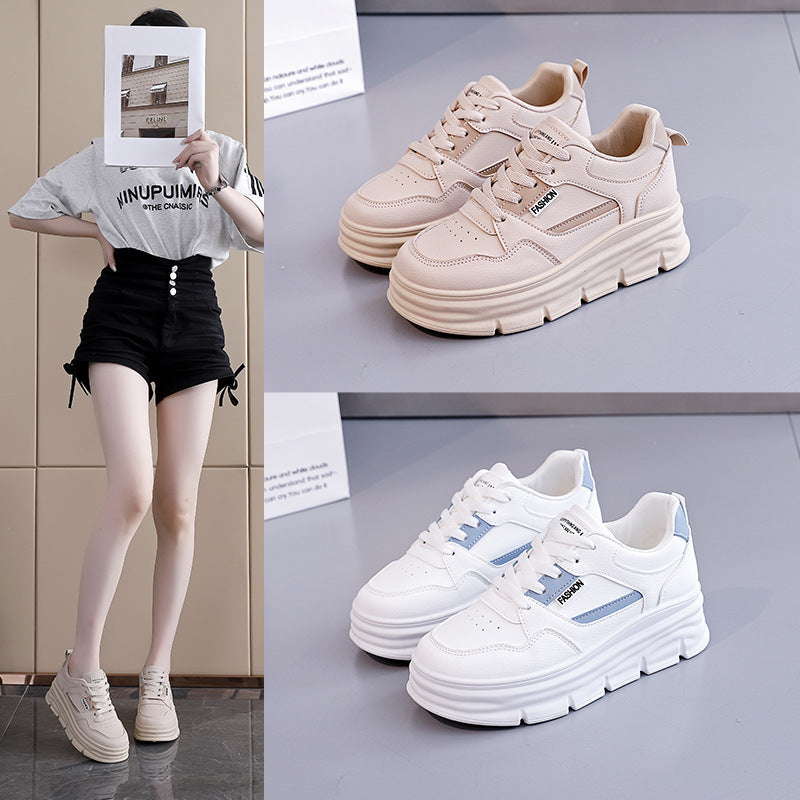 Damen Plateau Sneaker Modisch Hoch