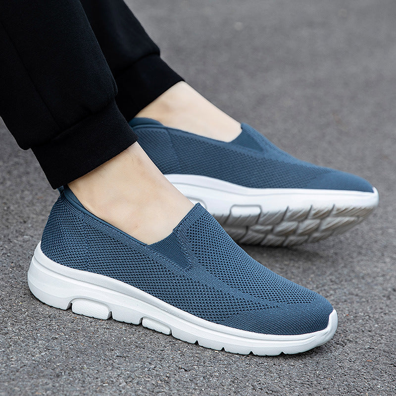 Damen Slip-On Sneaker Atmungsaktives Mesh e Fitnessschuhe