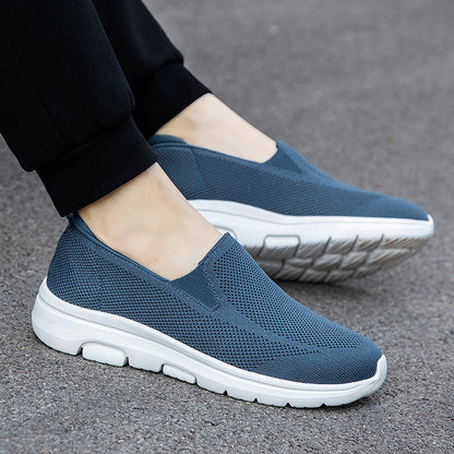Damen Slip-On Sneaker Atmungsaktives Mesh e Fitnessschuhe