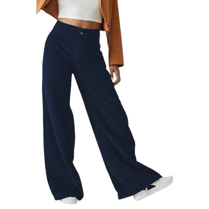 Damen Stoffhose Elegant Mit Taschen