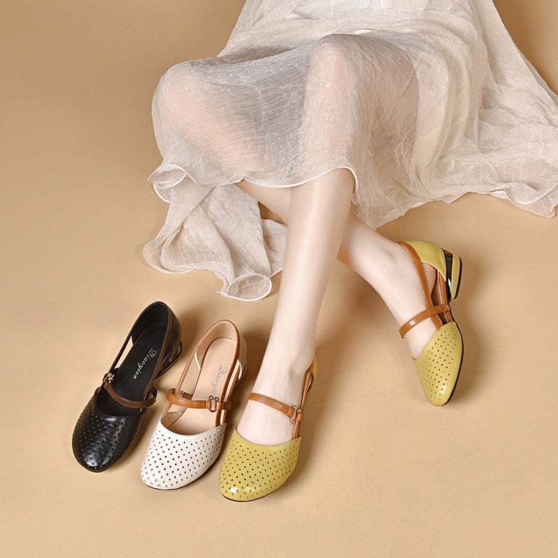 Damen Ballerinas Riemchen Komfort Schwarz - Norvielle