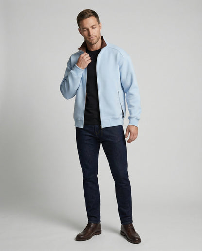 Unisex Baumwoll-Cardigan Doppel-Reißverschluss Warm