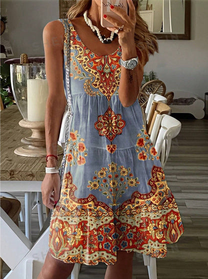 Damen Sommerkleid Verstellbare Träger Leicht