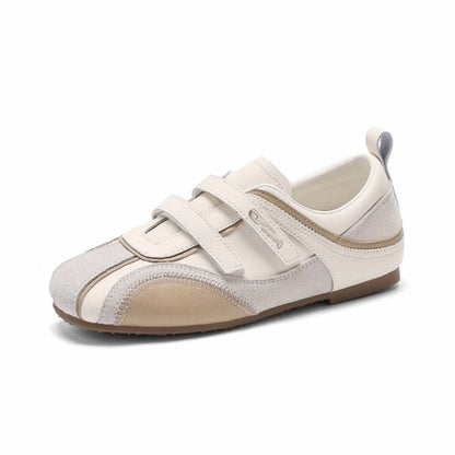 Damen Sneaker Sportlich Metallic Klettverschluss