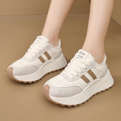 Damen Chunky Sneaker Rutschfest Plattform Schuhe Bequem