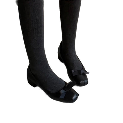 Damen Ballerinas Schleifen Design Elegantes Leder