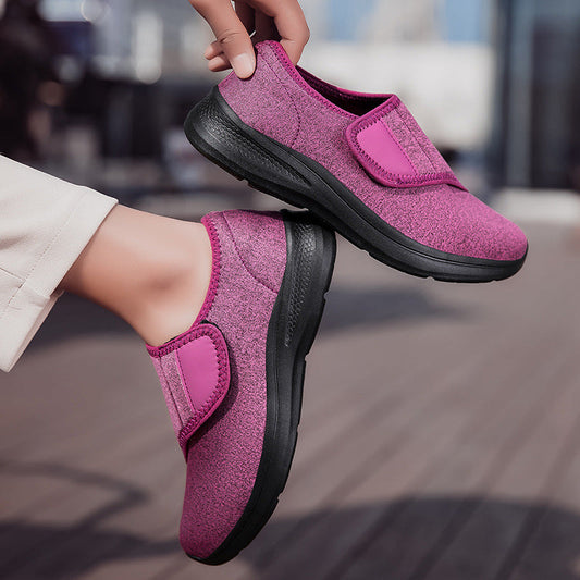 Damen Sport Schuhe Bequem Klettverschluss Schwarz - Norvielle