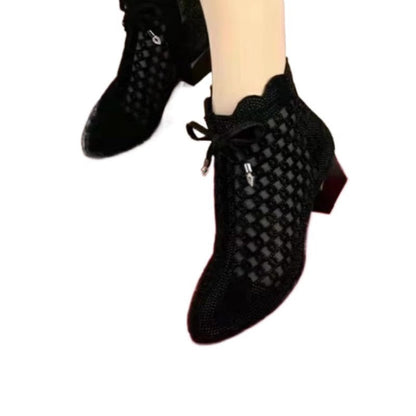 Damen Stiefeletten Atmungsaktives Netz Braun