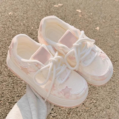 Damen Sneaker Atmungsaktiv Komfortabel Sternenmotive