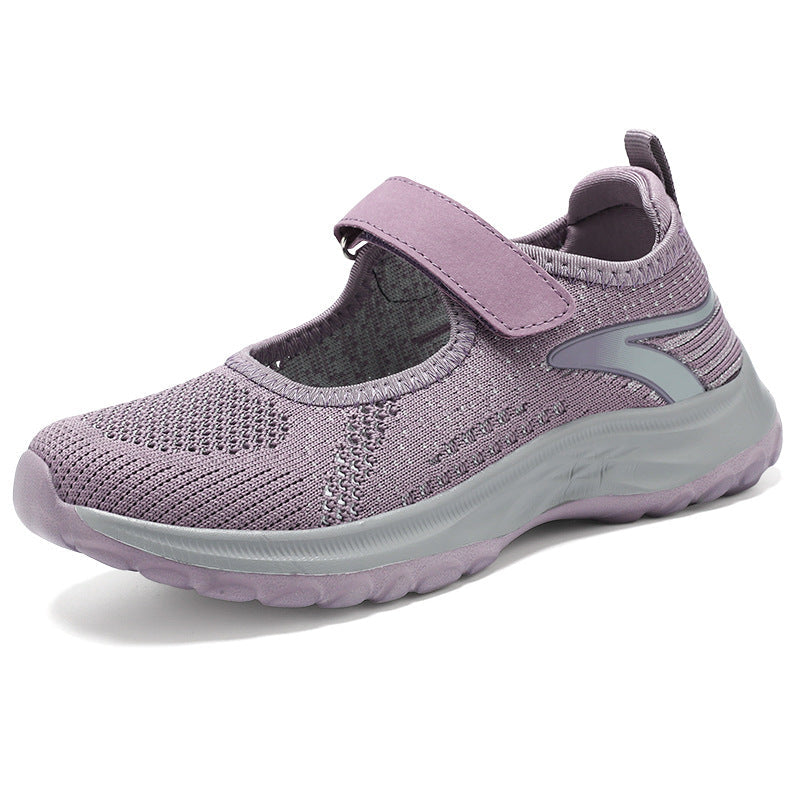Damen Slip-On Sneaker Komfort Klettverschluss Bequem