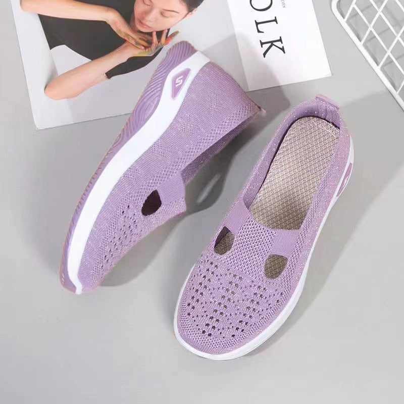 Damen Sneaker Leicht Bequem Slip-On