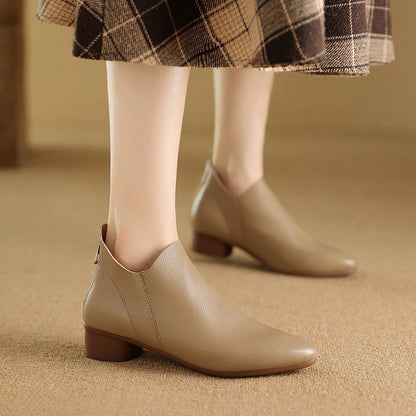 Damen Stiefeletten Elegant Schmal Leder