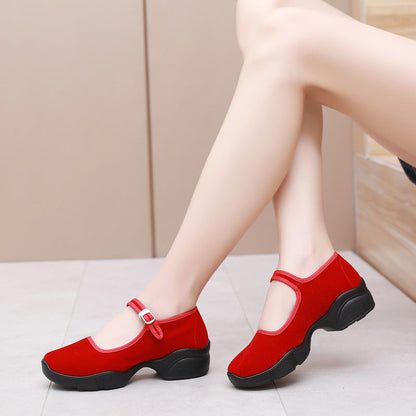 Damen Komfortschuhe Mary Jane Elegantes Leder