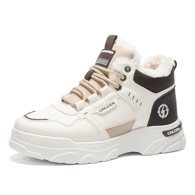 Damen High- Sneaker Warm Kuschelig Winter Schwarz - Norvielle
