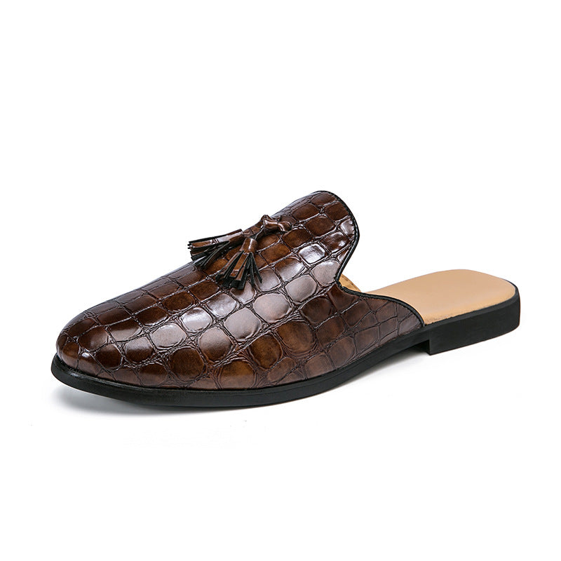 Damen Mokassins Elegante Leder Schuhe Braun
