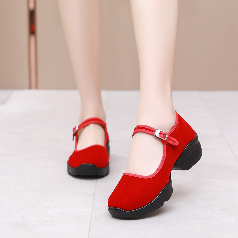 Damen Komfortschuhe Mary Jane Elegantes Leder