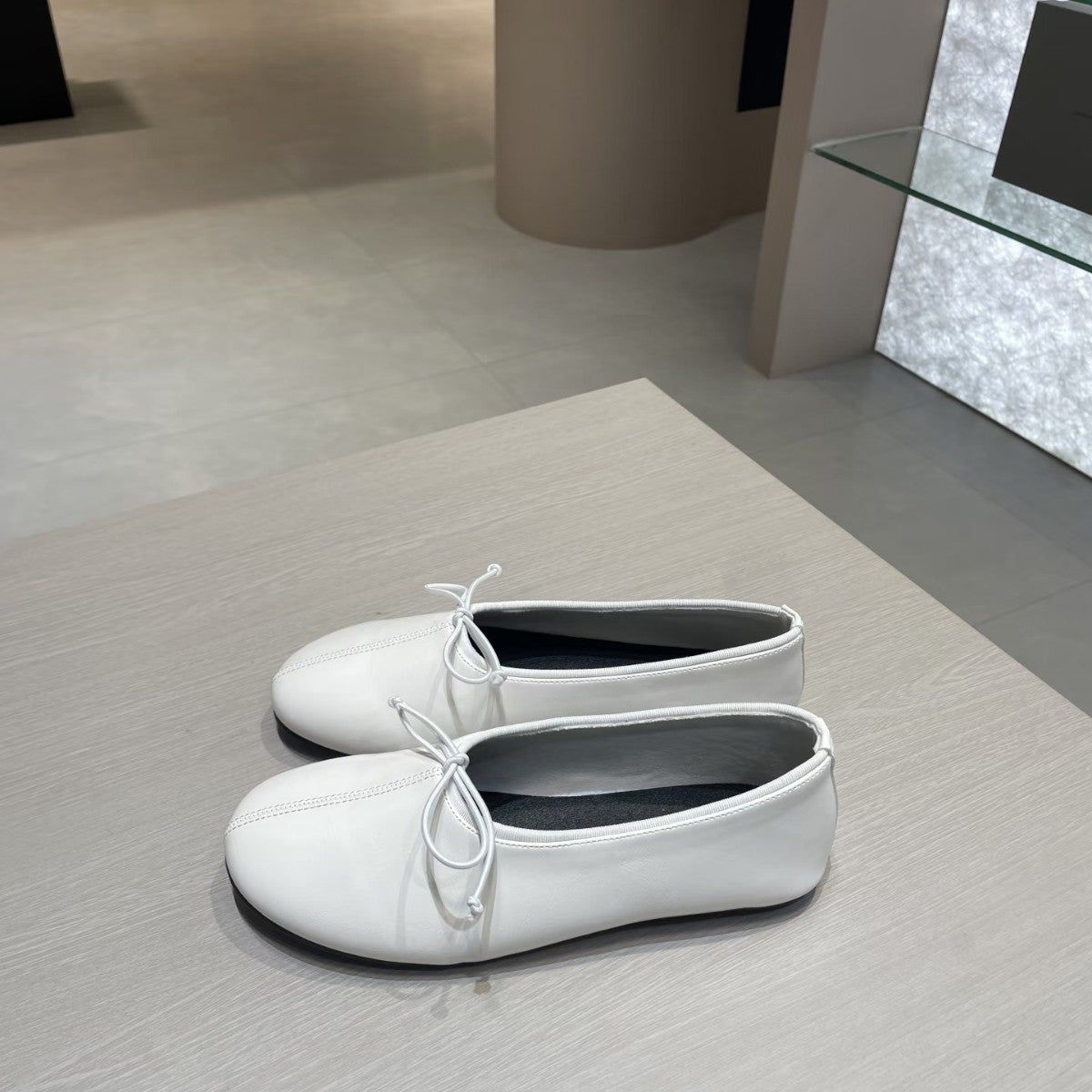 Damen Ballerinas Bequem Mit Schleifen Detail