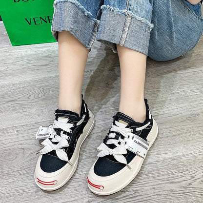 Damen Sneaker Modern Schnürschuhe Trendfarben