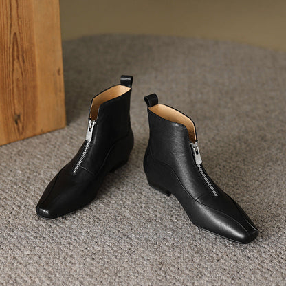Damen Stiefeletten Elegant Reißverschluss Komfortschuhe