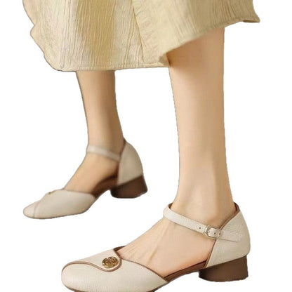 Damen Sling-Sandalen Elegant Knöpfe Sommer