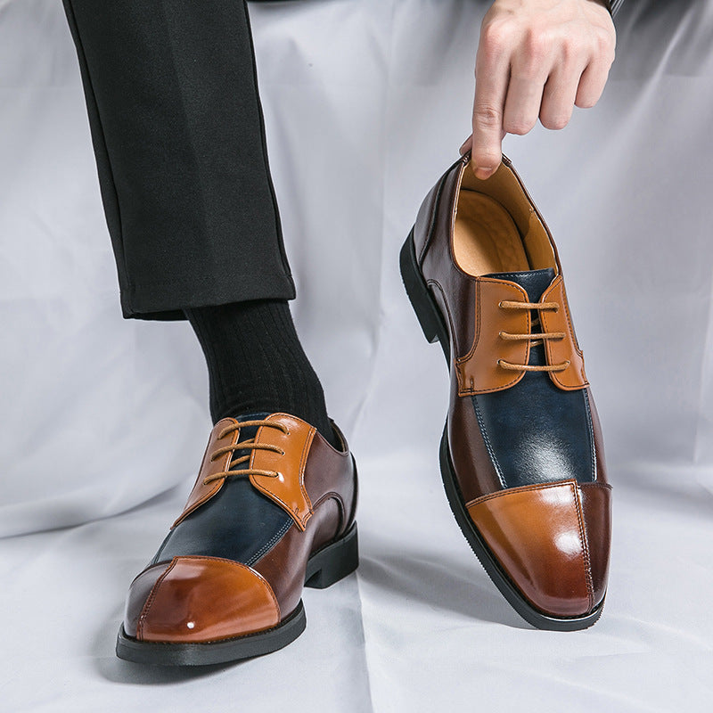 Herren Schnürschuhe Elegantes Leder Zweifarbig