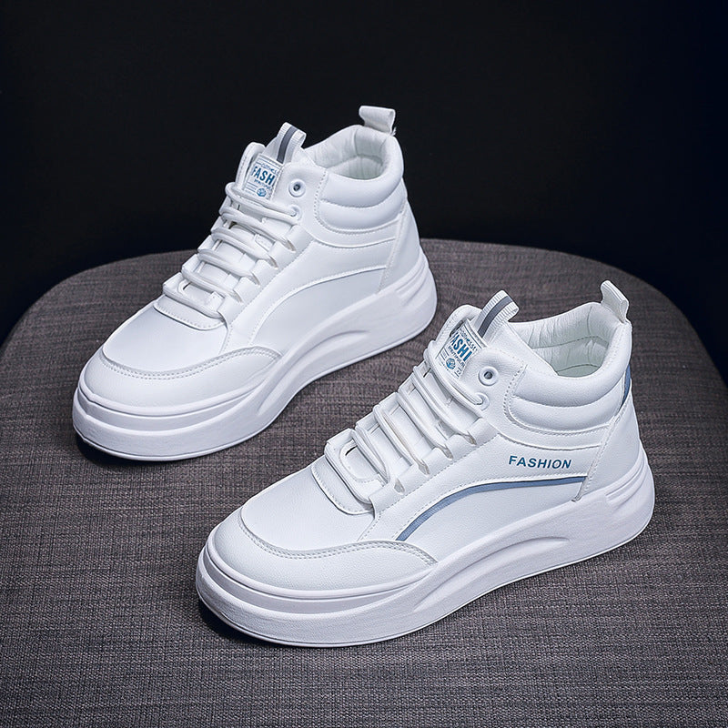 Damen High- Sneaker Dicke Sohle Weich