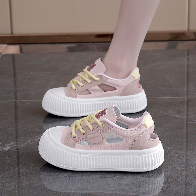 Damen Sneaker Atmungsaktives Mesh Hoch Sportlich