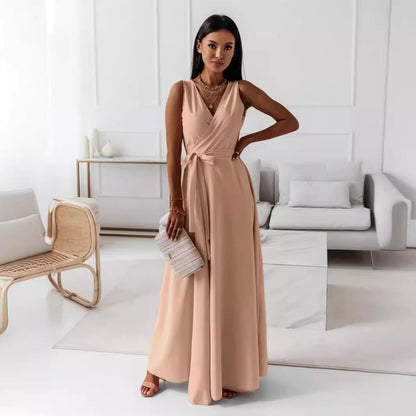 Damen Minikleid Wickelkleid V-Ausschnitt Elegantes Design - Norvielle