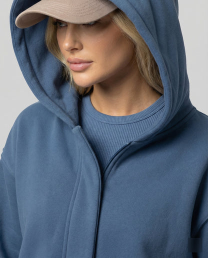 Damen Velours Joggingset Soft Hoodie Kängurutasche