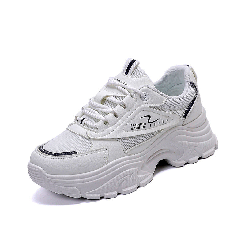 Damen Chunky Sneaker Atmungsaktives Obermaterial Stoßdämpfender
