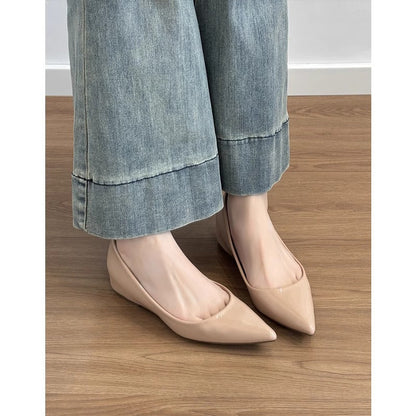 Damen Ballerinas Spitze Elegant Lack Schuhe Komfort