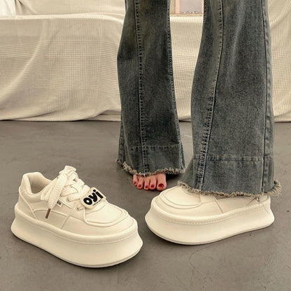 Damen Plateau Sneaker Sportlich Mode