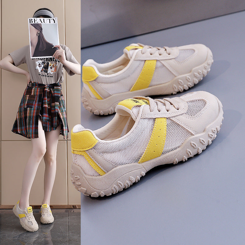 Damen Sneaker Atmungsaktives Netzmaterial Rutschfest Schwarz - Norvielle