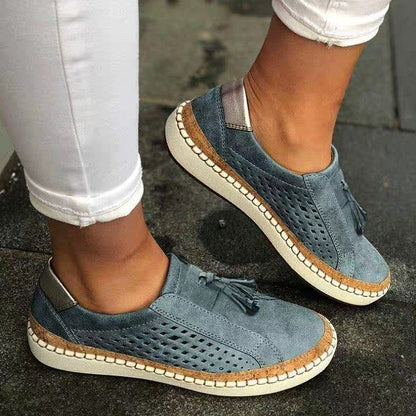 Damen Sneaker Atmungsaktiv Komfortabel mit Fransen