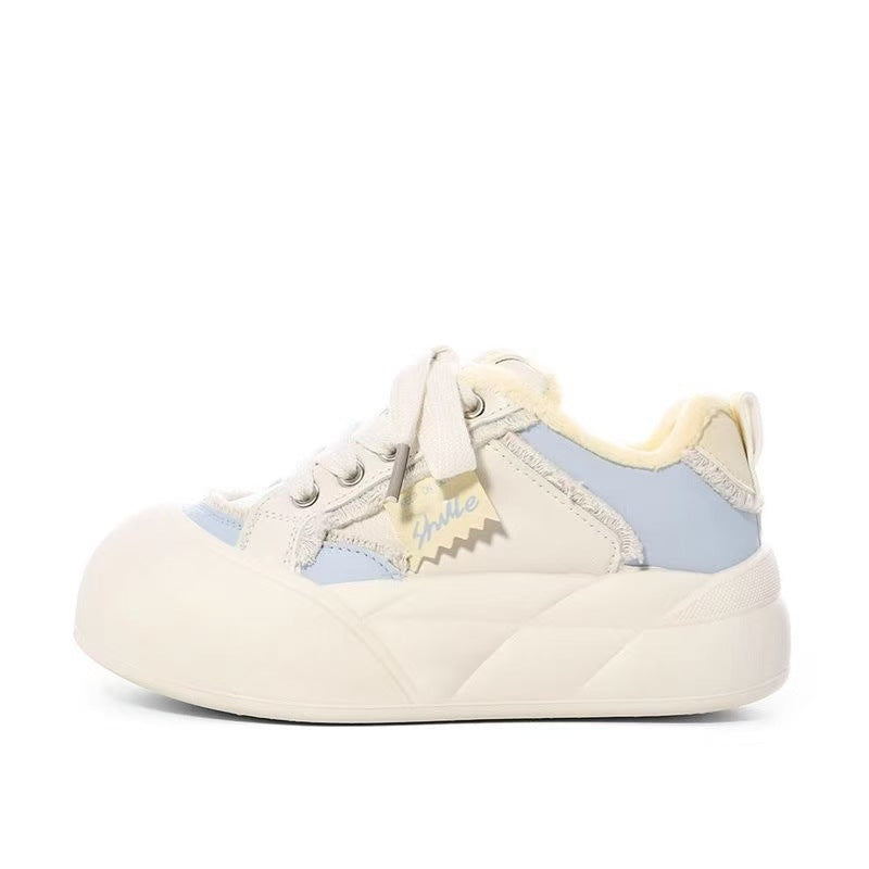Damen Sneaker Gingham Muster Weiches Innenfutter