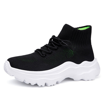 Damen Sneaker Strick Hochkragen Rutschfest Komfortschuhe wird