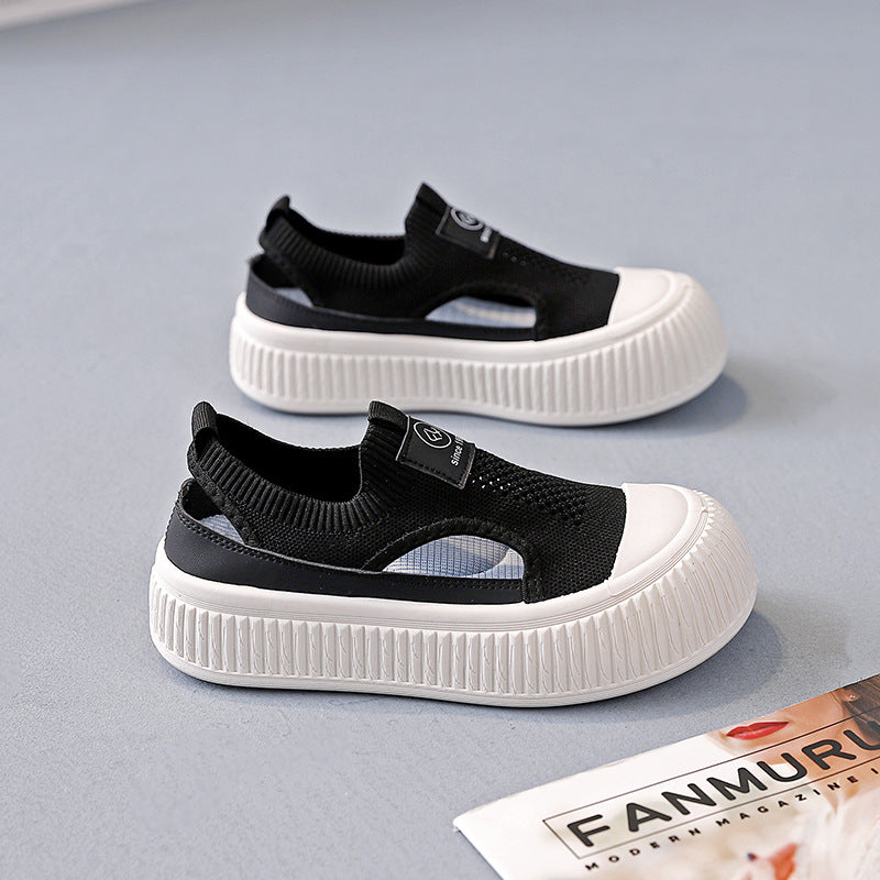 Damen Plattform Sneaker Elastisch Sportlich