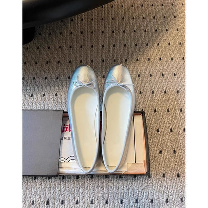 Damen Ballerinas mit Schleifen Detail Komfortabel