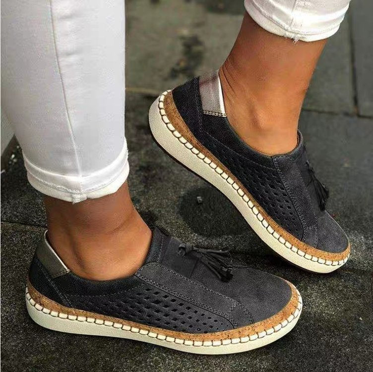 Damen Sneaker Atmungsaktiv Komfortabel mit Fransen
