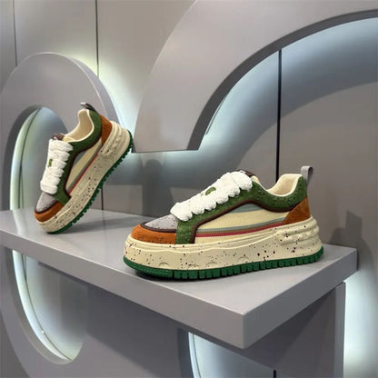 Damen Sneaker Chunky Bequem Strapazierfähig