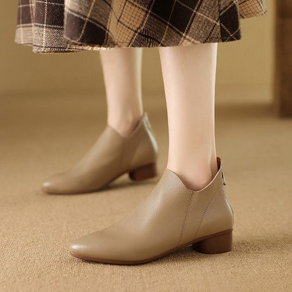 Damen Stiefeletten Elegant Schmal Leder