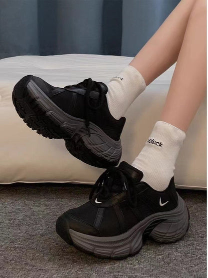 Damen Sneaker Sportlich Chunky Bequem Weich