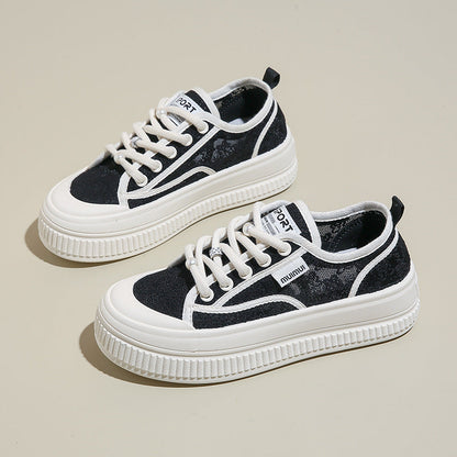 Damen Sneaker Komfortabel Dicksohlige Schuhe