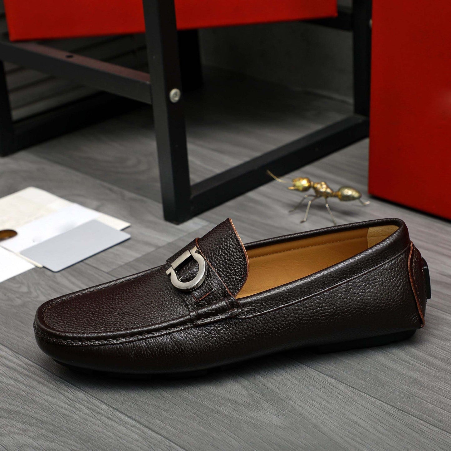 Damen Mokassins aus Leder Elegant