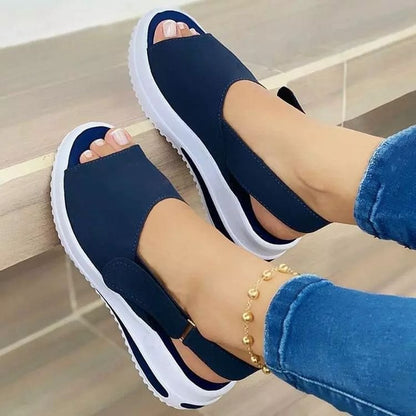 Damen Sandalen Elastisch Bunt Sommer